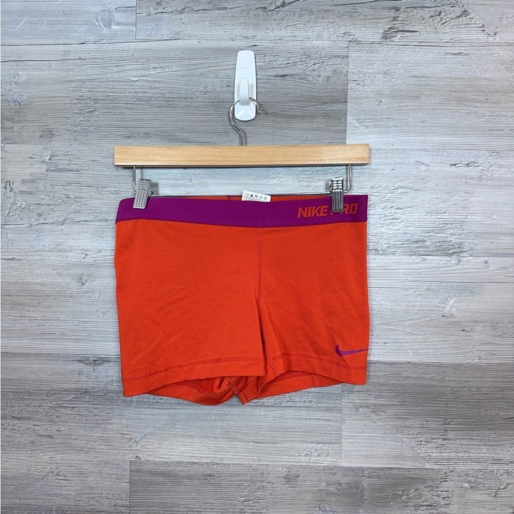 Nike Pro Dri-FIT 3" Compression Shorts Orange Purple Size M
